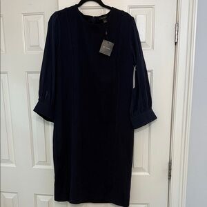 NWT St. John Navy Long Sleeve Dress
